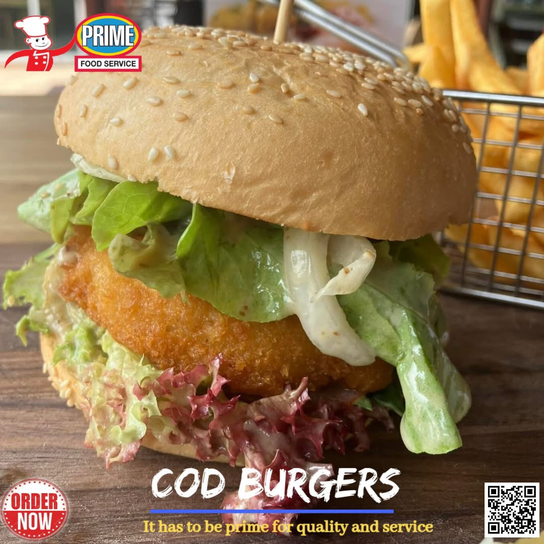 Prime Cod Burgers (2x150 Grams)