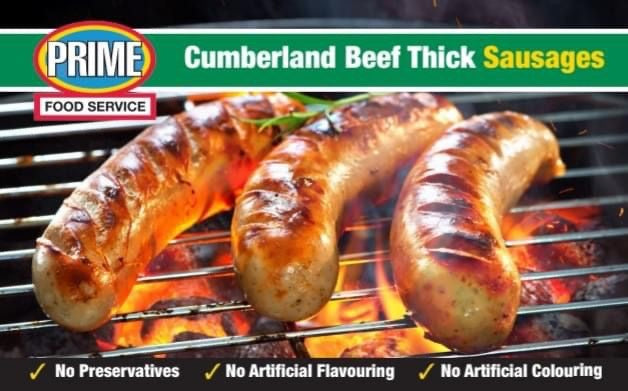 Prime Cumberland Beef Fat Sausages (500 Grams)