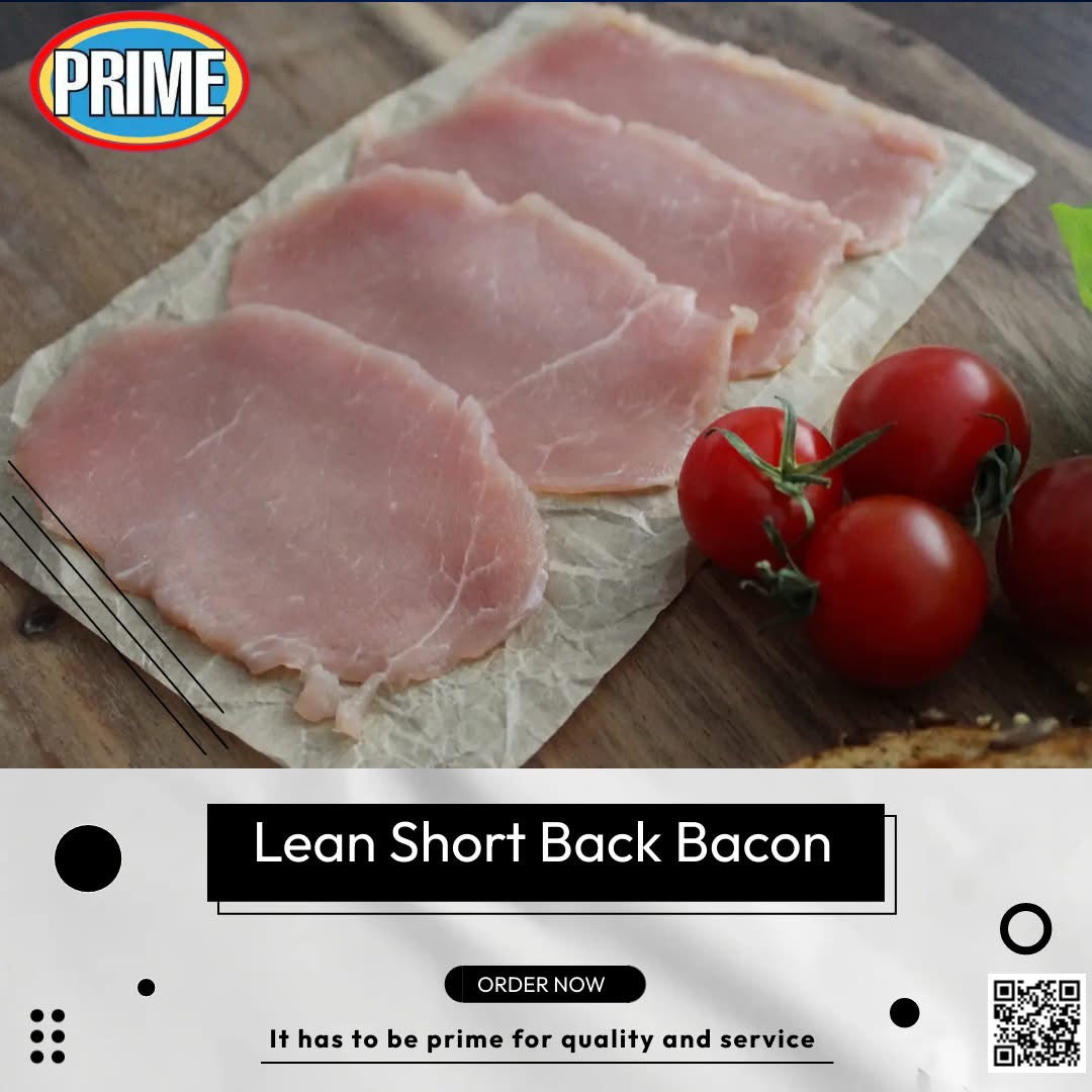 Prime Unsmoked Lean Short Back Bacon (1Kg)
