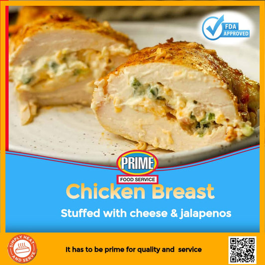 Pre-Cooked Chicken Breasts Stuffed with Cheese & Jalapeños (2)