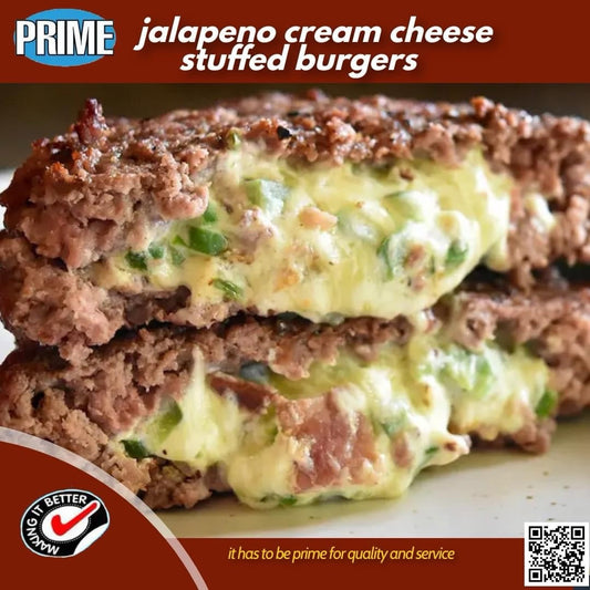 Prime Jalapeno Creamed Cheese Stuffed Burgers (2 x 200 Grams)