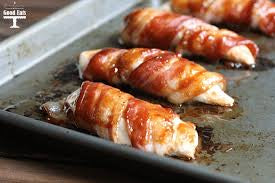Pre-Cooked Bacon Wrapped BBQ Chicken Breast (250 Grams)